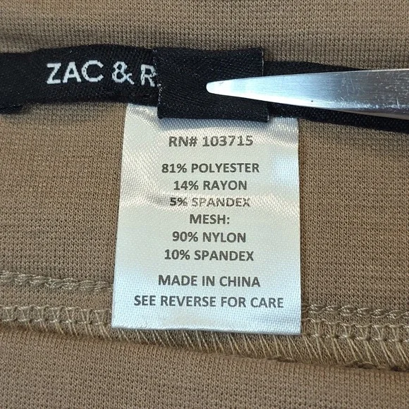 New Zac & Rachel The Ultimate Fit Pull on Straight Leg Dress Pants Womens Sz 24 - Picture 7 of 9